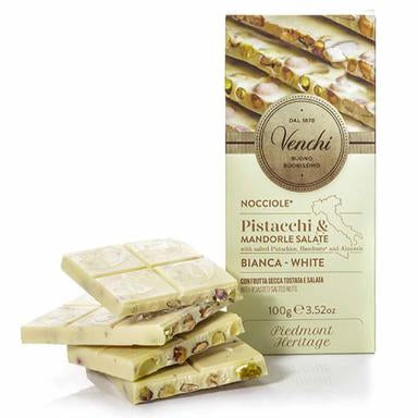 Venchi White Chocolate with Salted Pistachios, Hazelnuts and Almonds