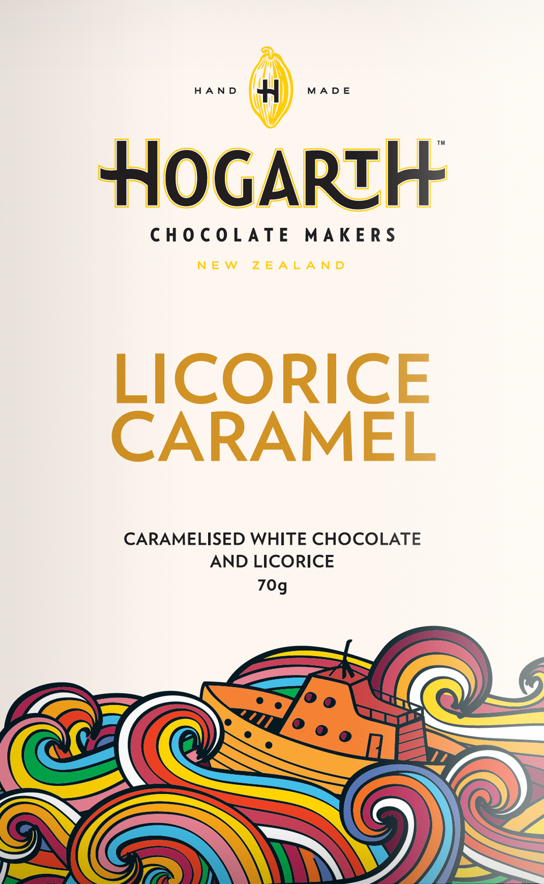 Hogarth Chocolate White Chocolate with Licorice Caramel