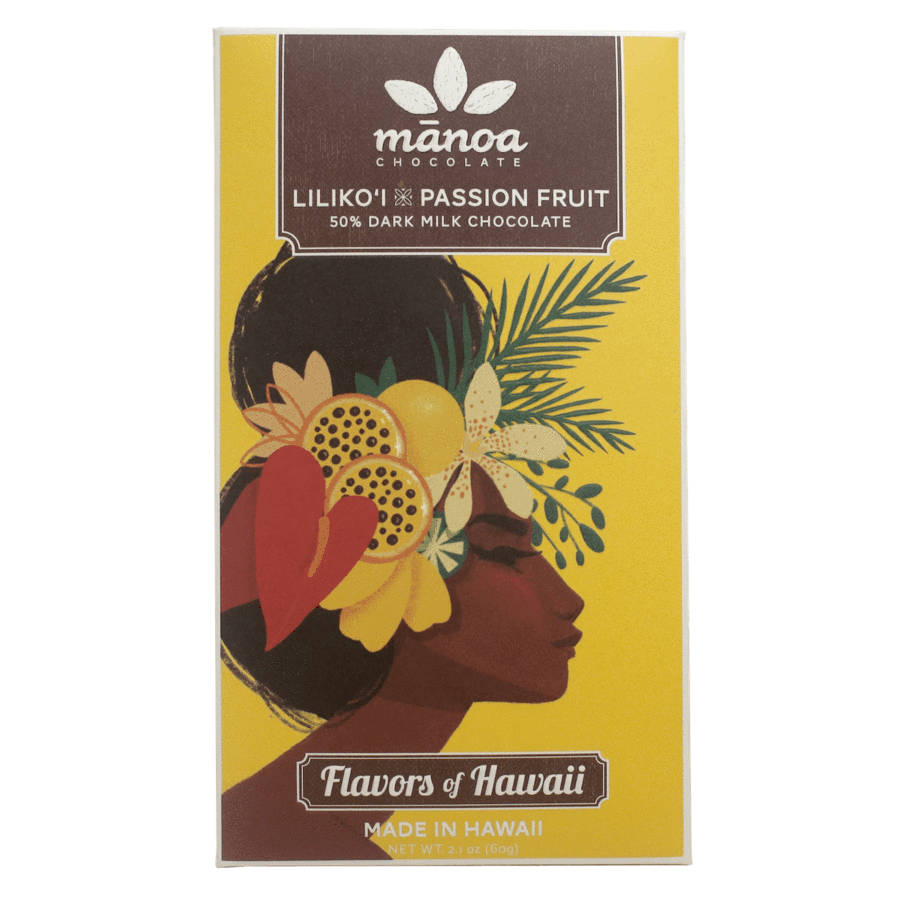 Manoa Liliko'i 50% Passion Fruit Dark Milk Chocolate