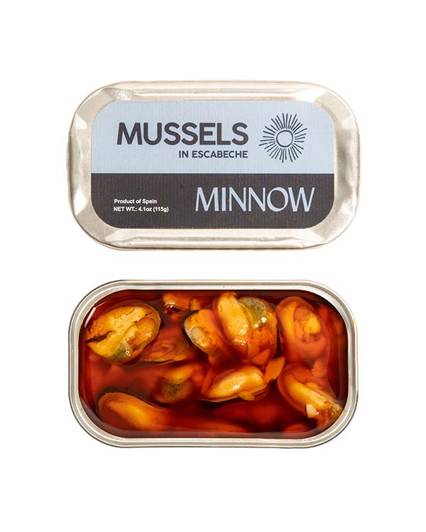 Minnow Mussels in Escabeche