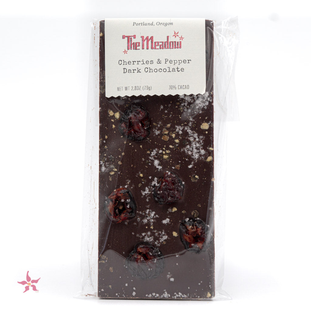 The Meadow Dark Chocolate with Cherries & Pepper