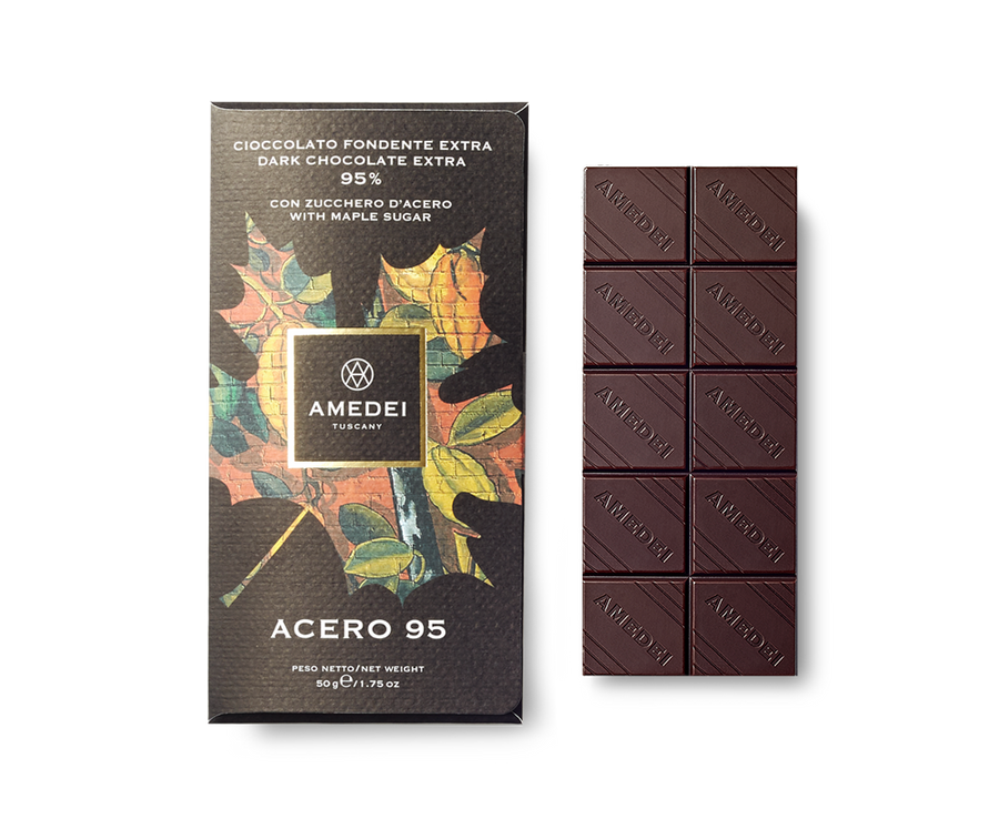 Amedei Acero 95% Dark Chocolate with Maple Sugar