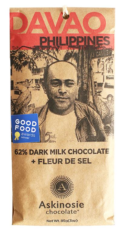 Askinosie Davao 62% Dark Milk Chocolate with Salt