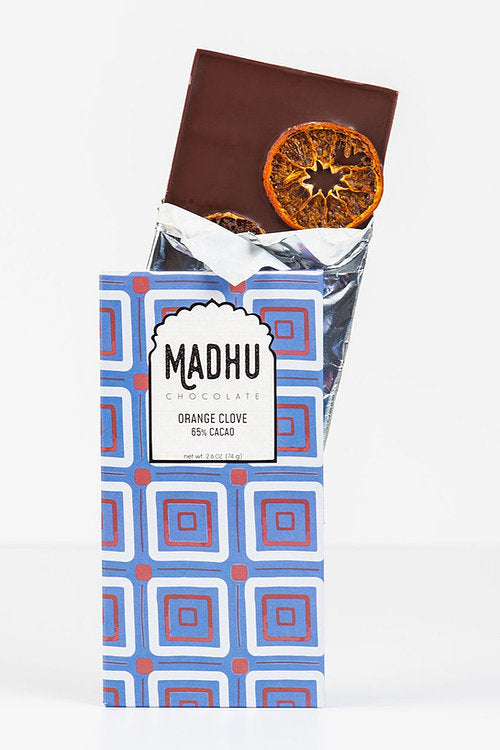 Madhu Chocolate 65% Dark Chocolate with Orange and Clove