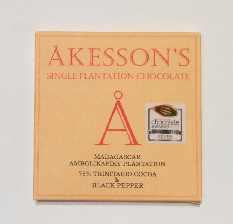 Akesson Madagascar 75% Dark Chocolate with Black Pepper