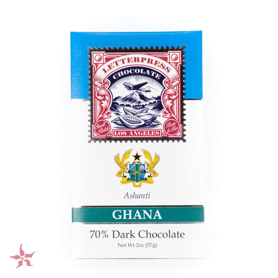 LetterPress Chocolate Ghana Ashanti 70% Dark Chocolate