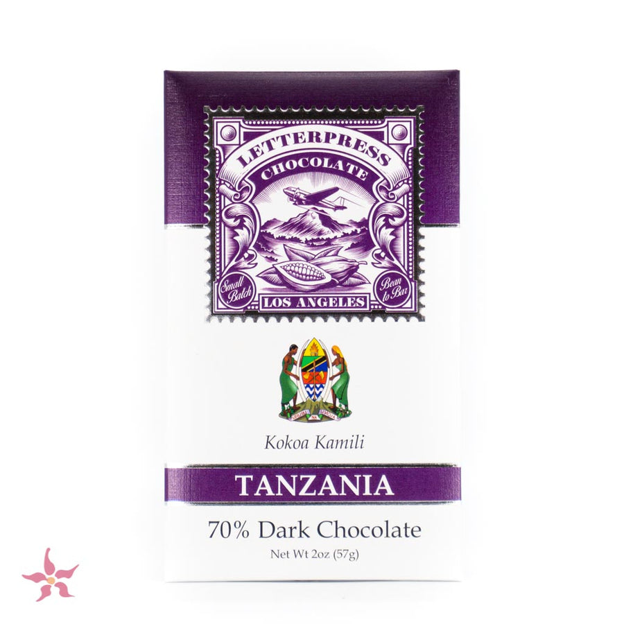 LetterPress Chocolate Tanzania Kokoa Kamili 70% Dark Chocolate