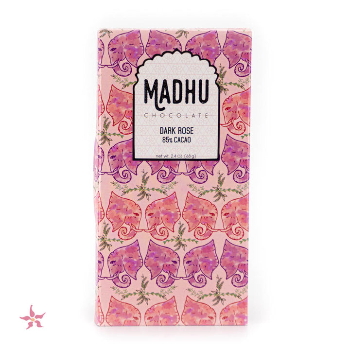 Madhu Chocolate 85% Dark Chocolate with Rose