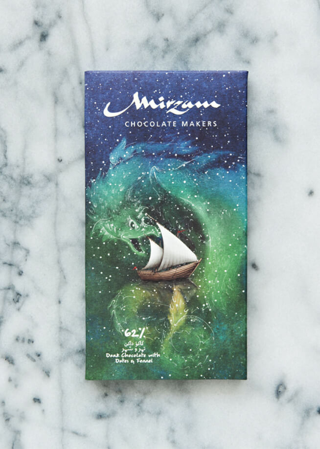 Mirzam 62% Dark Chocolate with Dates and Fennel