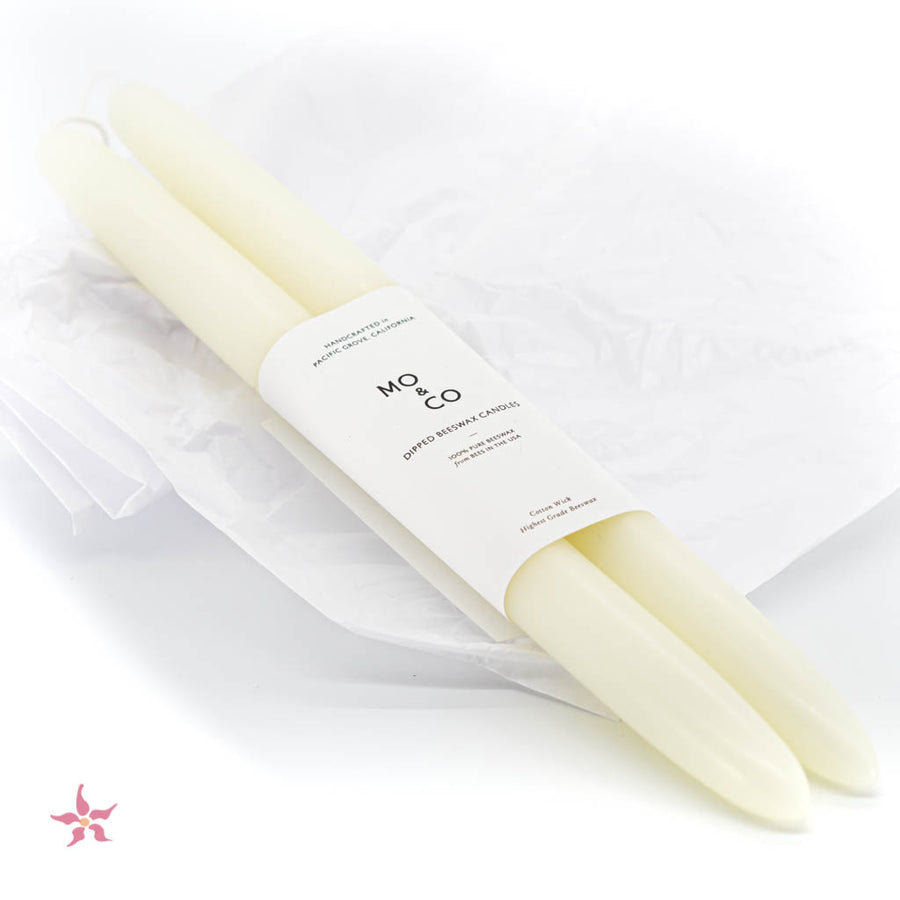 Mo&Co Natural White Beeswax Candles