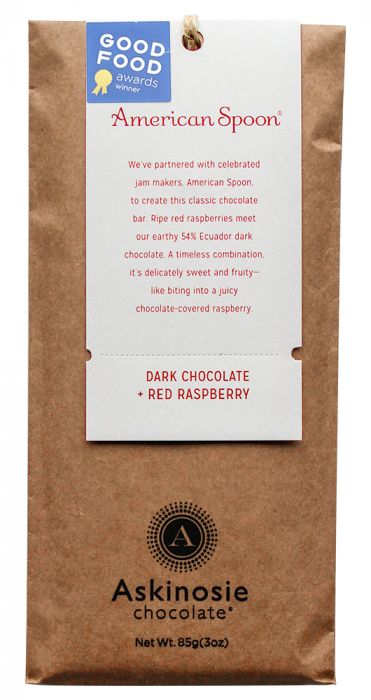 Askinosie Ecuador 54% Dark Chocolate with Red Raspberry