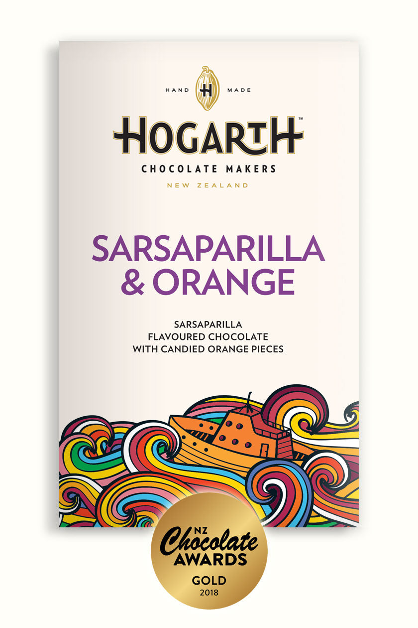Hogarth Chocolate 68% Dark Chocolate with Sarsaparilla and Orange